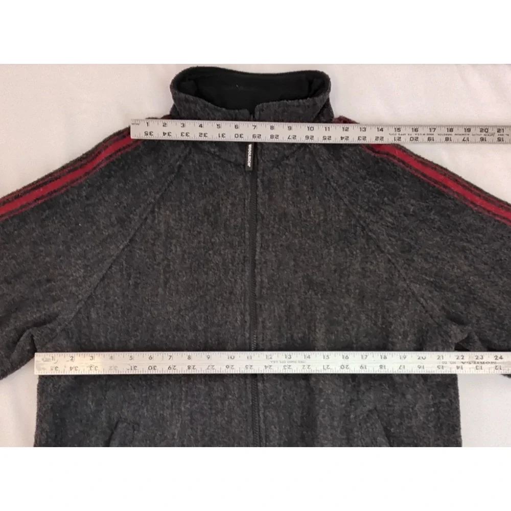 Woolrich Men's Voyager Jacket Large Stripe Grey/Red Full Zip NWT #Z5767
